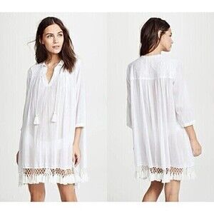 Roberta Roller Rabbit Swim Cover Up Tunic Dress Women XS Lucknow Serafina Tassle